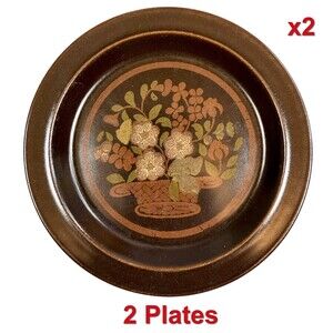 Royal Doulton Basque 6.5" Plate (x2) Stoneware Cottagecore England 1974 VTG